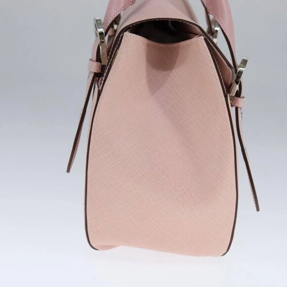 Salvatore Ferragamo Gancini Hand Bag Leather Pink Auth 108902V - Picture 4 of 16